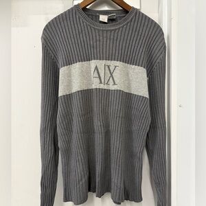 A|X Gray Ribbed Sweater
